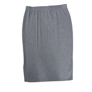 Garnet Hill Gray Pencil Skirt Knee-Length Workwear